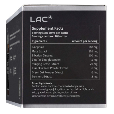 NƯỚC UỐNG TĂNG CƯỜNG SỨC KHỎE, SINH LỰC VÀ THỂ TRẠNG DÀNH CHO NAM GIỚI LAC MEN