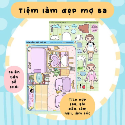 Bộ Tranh Tương Tác Cô Tiên Xanh - Tiệm Làm Đẹp Mợ Ba