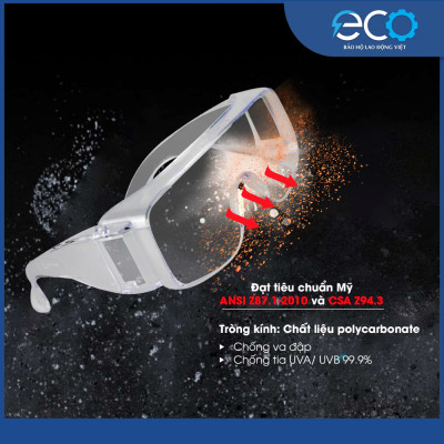 Kính bảo hộ 3M Tour-Guard V – Đeo ngoài kính cận, chống bụi, tia uv, đọng sương