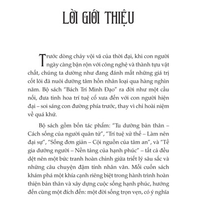 Sách - Bách Trí Minh Đạo - Sống Đơn Giản - Cội Nguồn Của Tâm An