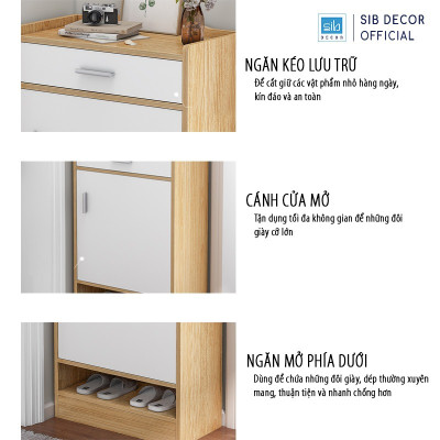 Tủ Giày Nhỏ Xinh Nhiều Ngăn Thương Hiệu SIB Decor TG26