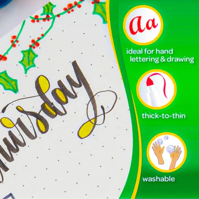 Hộp 36 Bút Lông Màu Rửa Được - Phiên Bản Mới Super Tips - Crayola 587506