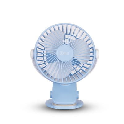 Quạt Sạc Tích Điện Mini Kẹp Bàn COMET CRF0705 5W Xoay 360 Độ pin Lithium 1800mAh hàng chính hãng