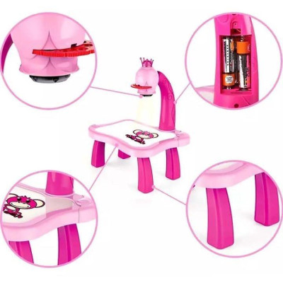 Bàn Vẽ Thông Minh Cho Bé - Bàn Vẽ Có Đèn Chiếu Máy Chiếu Vẽ Tranh  3D Có Nhạc