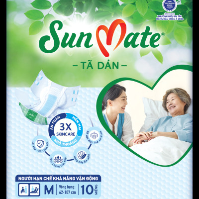 Combo 2 Tã Dán Người Lớn SunMate G2 Size M10 (10 Miếng)