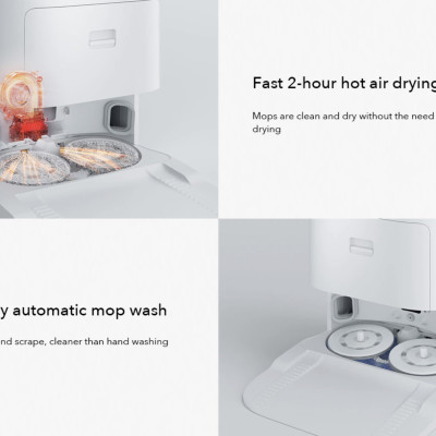 Robot Hút Bụi Lau Nhà Xiaomi Mijia Omni 1S - Tự Động Đổ Rác Giặt Giẻ Lau Sấy Khô Bằng Khí Nóng Camera AI Thông Minh - Hàng Nhập Khẩu