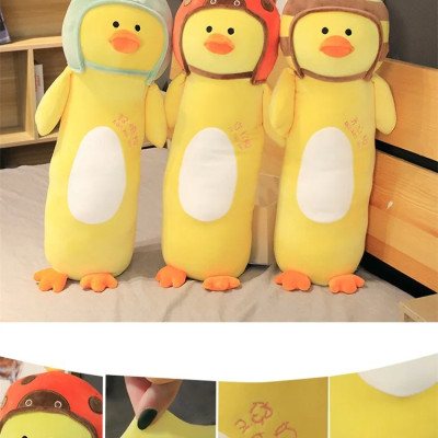 Gấu bông con vịt vàng dễ thương - Size từ 70cm đến 1m3 - Quà tặng gấu bông vịt đội nón bảo hiểm cute.