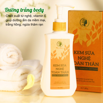 Bộ sạch mụn, trắng da mặt và body cơ bản Wonmom ( 1 Serum mụn + 1 Kem cấp ẩm + 1 Kem sữa nghệ toàn thân )