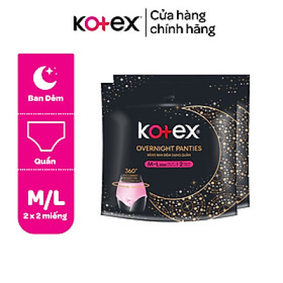 Combo 2 Băng Vệ Sinh Kotex Ban Đêm Dạng Quần cỡ M/L 5 miếng