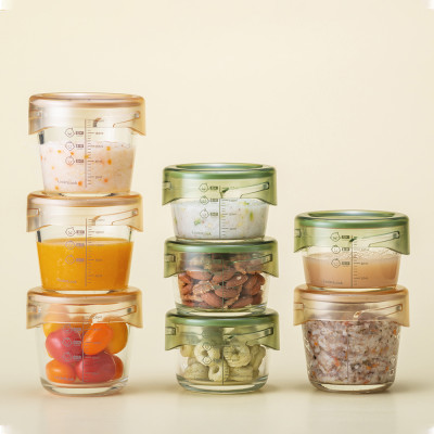 Hộp đựng thức ăn cho bé Lock&Lock có vạch chia LLG508S3 230ml x 3 hộp - LLG542S3 280ml x 3 hộp