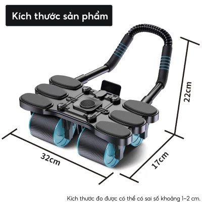 Con Lăn RW099 - 4 Bánh Tập Bụng Trợ Lực Thế Hệ Mới - Khuỷu Tay - Plank Tại Nhà