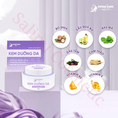 Kem Dưỡng Da FACE & BODY 50 Gram, Ngăn Ngừa Da Khô Nẻ, Dưỡng Trắng & Cấp Ẩm, Cải Thiện Da Khô Ráp