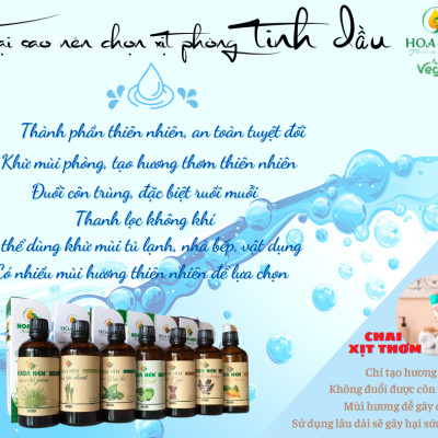 Chai xịt tinh dầu Sả Java Hoa Nén 100ml - Đuổi muỗi, khử mùi, làm sạch không khí