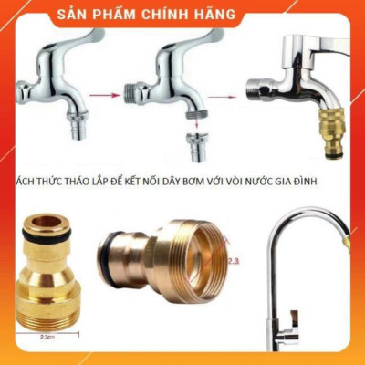 Vòi Xịt Rửa Xe️ Bộ dây vòi xịt nước rửa xe, tưới cây , tăng áp 3 lần, loại 15m 206701 đầu đồng,cút đồng
