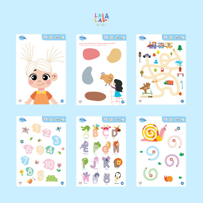 Đồ chơi Giáo dục sớm Thẻ Flashcard thông minh cho bé xóa được, học liệu giáo dục sớm thương hiệu Lalala Baby (Shape Me - Write Me - Math Me - Learn Me)