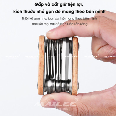 Lục Giác Sửa Chữa Xe Đạp Đa Năng ESL-81, Nhỏ Gọn, Gấp Gọn, 8 Trong 1, Chất Liệu Thép 43 Không Gỉ, Dùng Cho Xe Đạp - Mai Lee