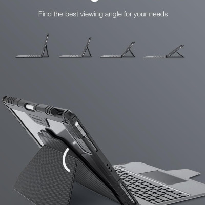 Bao Da Kèm Bàn Phím cho iPad Pro 11 inch & iPad Pro 13 inch M4 2024 Nillkin Bumper Link Keyboard Case (Có Đèn Nền Backlit Keyboard) - Hàng Chính Hãng