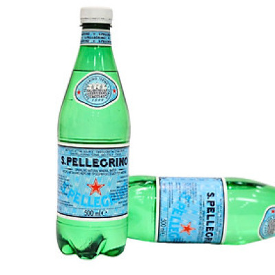 Thùng nước khoáng có ga tự nhiên San Pellegrino 500ml x 24 chai(chai nhựa)