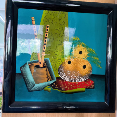 Tranh Sơn Mài Tĩnh vật Cao Cấp 30X30 cm