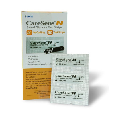 Que thử đường huyết CareSens N (lọ 50 que) - thương hiệu Hàn Quốc