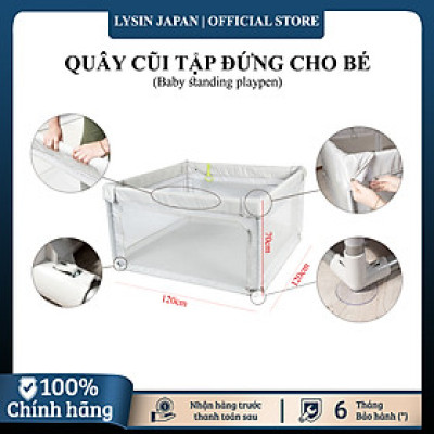 Lysin - quây cũi bằng vải lưới thoáng khí trong nhà giúp bảo vệ bé yêu vui chơi an toàn cách ly với thú cưng phát triển ý thức tự lập giúp bé tập đứng dễ thu dọn đồ chơi cho bé.