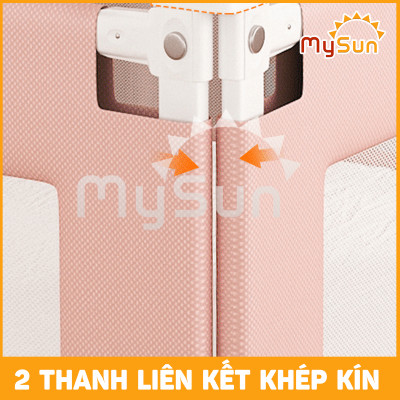 Thanh tấm chắn giường KHUNG THÉP dang trượt an toàn cho bé 1m2, 1m5, 1m8, 2m, 2m2