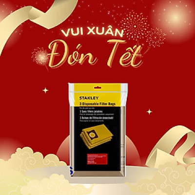 Bộ 3 túi đựng bụi MODEL 19-3100N dùng cho máy hút bụi STANLEY SL19117, SL19116, SL19116P- Hàng chính hãng