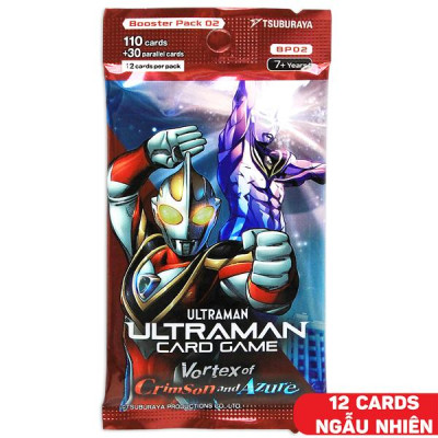 Card Game: Ultraman Booster Vol.02 - Vortex of Crimson and Azure - Tsuburaya BP02 (12 Cards Ngẫu Nhiên/Túi)
