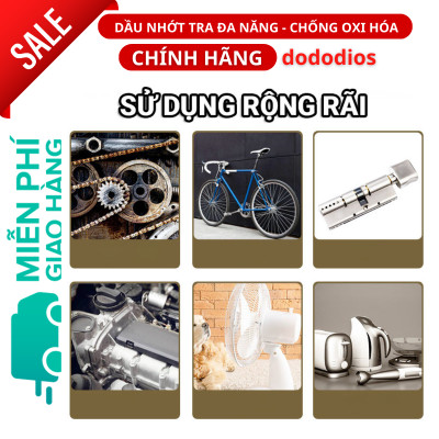 Dầu Máy Làm Trơn Ổ Khóa, Máy Móc, Quạt Điện - Công Thức Không Mùi An Toàn Khi Sử Dụng - Lọ 60ml - Hàng chính Hãng dododios