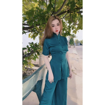 ĐỒ LAM ĐI CHÙA THIẾT KẾ CAO CẤP SJ23 Cúc Vải **