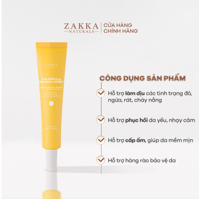 Gel Kem Dưỡng B5 Zakka Naturals Hỗ Trợ Phục Hồi, Tái Tạo Da Lành Tính Rejuvenating Herbal Oil Free Gel Cream 40g