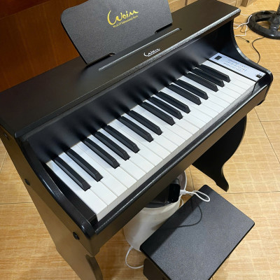 Đàn Piano Gỗ 37 Phím Woim-Baby Bản Quốc Tế Cho Trẻ Tập Chơi Có Ghế, Chân Đế, Giá Nhạc, Cổng Cắm Headphone, Pedal Và Micro