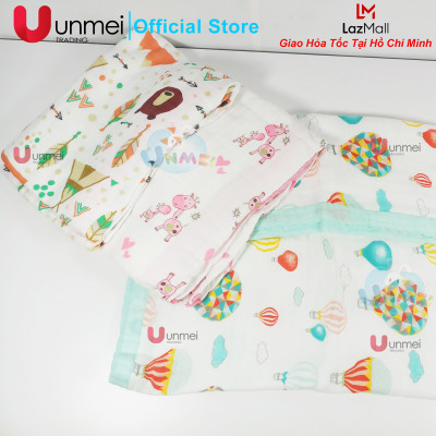 Khăn Tắm, Chăn Đắp Sợi Tre Cho Bé Sơ Sinh Cao Cấp UNMEI An Toàn, Mềm Mịn Cho Bé Từ Sơ Sinh Kích Thước (1m2 x 1m2)