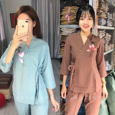 ĐỒ LAM ĐI CHÙA -Thư Pháp Trang Nhã