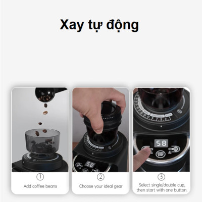 HÀNG CHÍNH HÃNG - Máy xay hạt cà phê Espresso tự động, tích hợp 31 chế độ xay. Thương hiệu Mỹ cao cấp HiBREW - G3A