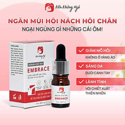 Serum khử mùi Embrace ngăn mùi hôi nách hôi chân hỗ trợ giảm mồ hôi và làm sáng vùng da dưới cánh tay
