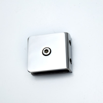 Kẹp cabin tắm 0 độ kính - tường cạnh thẳng bo góc Hiwin FC-085 mặt gương