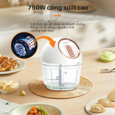 Máy xay thịt đa năng SOKANY SK-7036 công suất cao 750W, cối thủy tinh cao cấp dung tích 2.5L - HÀNG CHÍNH HÃNG
