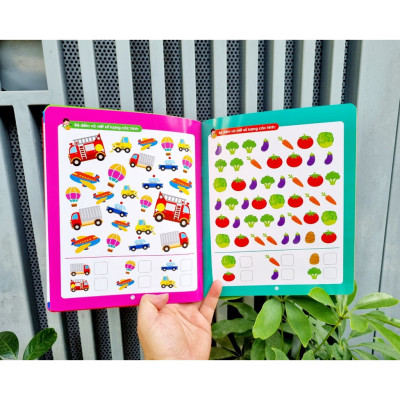 Bộ Sách (4 Quyển) Wipe Clean - Viết Xóa Được Làm Toán Không Sợ Sai: Tập Đếm, So Sánh, Cộng Trừ, Tư Duy Logic