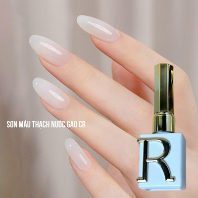 Sơn Gel Màu Thạch Nước Gạo CR Milk White Cao Cấp 15ml Làm Nail Đậm Đặc, Bóng Mượt, Lên Màu Chuẩn Sơn Dirse Trắng Sữa Nhạt Nữ Women