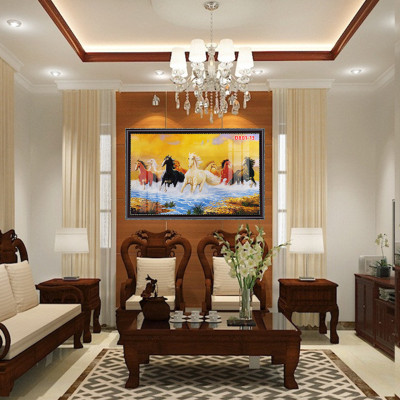 d801 01 Tranh kính bát mã phi nước đại ( được chọn mẫu)