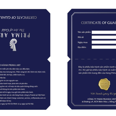 Tranh Vàng 24K PRIMA ART - Hình đôi bướm và cành hoa mẫu đơn dát vàng 24K trên nền vải canvas màu hồng nhạt - Bộ sưu tập Luxe - CGS-0657-81