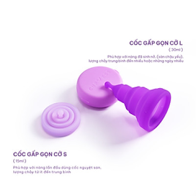 COMBO Cốc nguyệt san Cup Yess chính hãng – Gấp gọn Z Cup cỡ S (15ml) & cỡ L (25ml) siêu tiện lợi