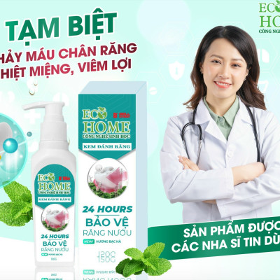 Kem Đánh Trắng Răng Công Nghệ Sinh Học ECOHOME Kim Ngân Store Giúp Loại Bỏ Các Vết Ố Vàng Tại Răng, Làm Răng Trắng Sáng