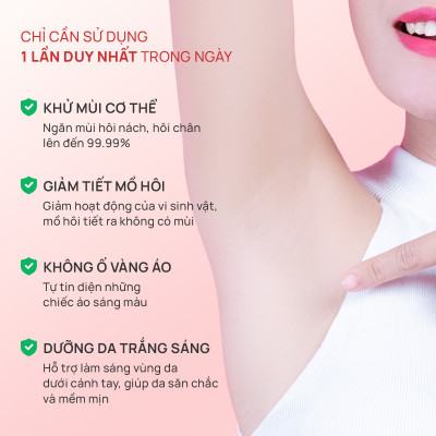 Serum khử mùi Embrace ngăn mùi hôi nách hôi chân hỗ trợ giảm mồ hôi và làm sáng vùng da dưới cánh tay