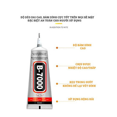 50ml Keo Acrylic B7000 / T7000 Dán Kính Điện Thoại, Dán Giày, Dán Nhựa, Kim Loại, Gỗ, Đá, Thủy Tinh, Da