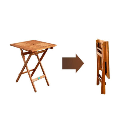 Bàn Xếp Gorontalo 600 IBIE NT4012 (70 x 70 x 72 cm) - Nâu