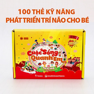 Bộ thẻ trò chơi kỹ năng - Cuộc sống quanh em (100 trò chơi phát triển trí não đa dạng chủ đề cho bé)