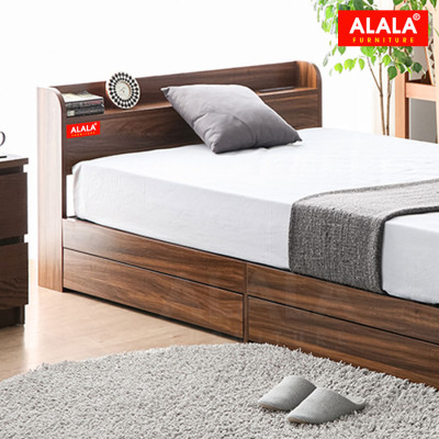 Giường ngủ ALALA03 + 2 hộc kéo / Miễn phí vận chuyển và lắp đặt/ Đổi trả 30 ngày/ Sản phẩm được bảo hành 5 năm từ thương hiệu ALALA/ Chịu lực 700kg