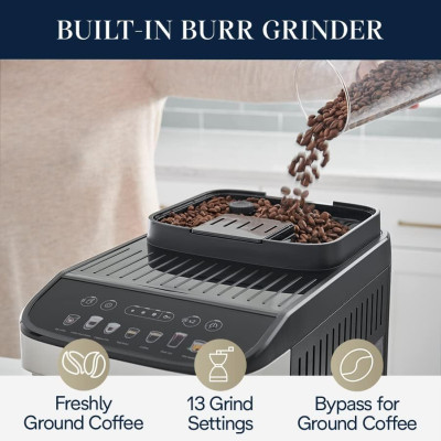 Máy Pha Cà Phê Tự Động Delonghi ECAM 290.61.SB, Máy Pha Cafe, Espresso, Cappuccino, Made In Rumania, Hàng Chính Hãng